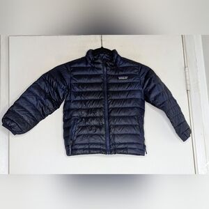 Patagonia Boys Down Sweater Full Zip Puffer Jacket Navy Size 4T